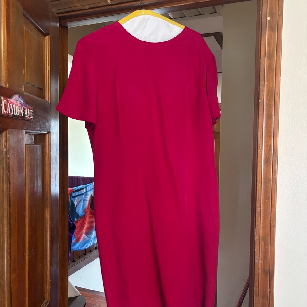 Talbots Bold Fuchsia Silk Dress